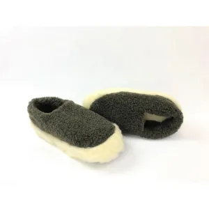 Yoko Full Unisex Graphite Wool Slippers