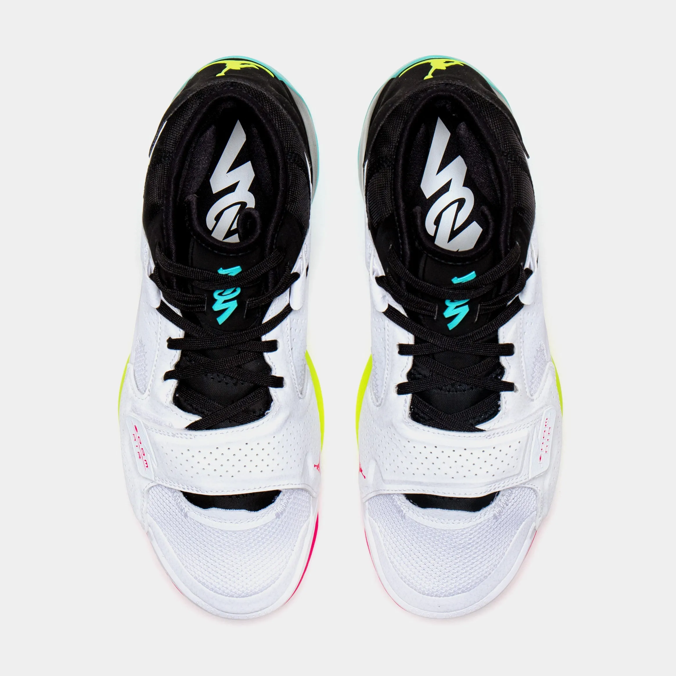 Zion 2 Dynamic Turquoise Mens Basketball Shoes (White/Pink)