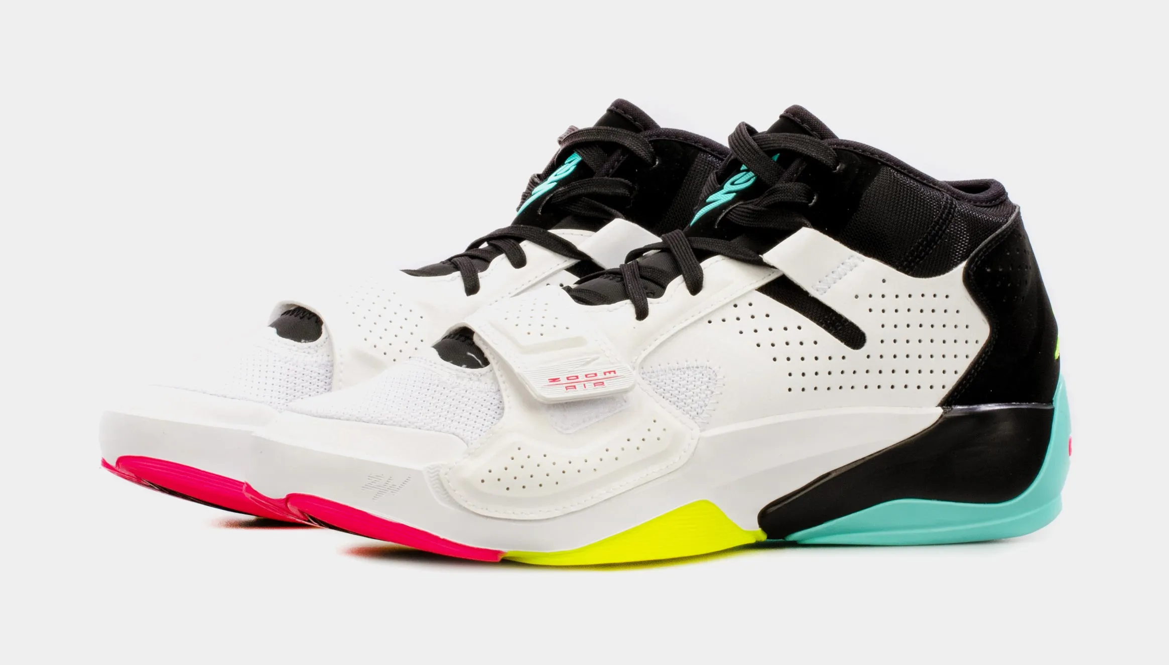 Zion 2 Dynamic Turquoise Mens Basketball Shoes (White/Pink)